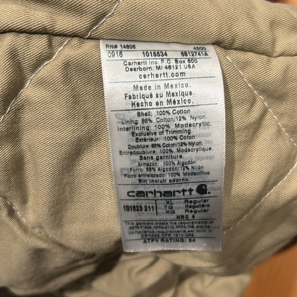 Carhartt Flame Resistant Jacket XL - Picture 8 of 8